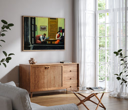 Edward Hopper Room in New York poster, Edward Hopper print, Edward Hopper wall art, Edward Hopper exhibition print, Contemporary Print 1430494656