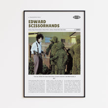 Edward Scissorhands, Tim Burton, Retro Movie Poster, Custom Movie Poster 4421169459