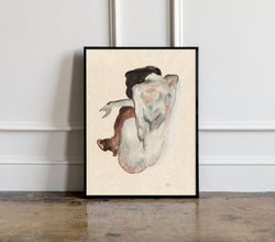 Egon Schiele Naked Lady (1912) Print, Egon Schiele Art Print, Egon Schiele Reproduction, Egon Schiele poster, women oil painting 1219554281