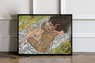 Egon Schiele The Embrace (Lovers, 1917) print, Egon Schiele print, Egon Schiele poster, Egon Schiele wall art, Art reproduction the embrace 1234110253