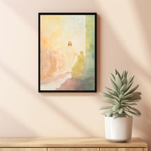 Elegant Silhouette of Jesus Standing – Contemporary Christian Wall Art