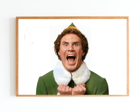 Elf Buddy Poster, Christmas Gifts, Buddy The Elf, Funny Christmas Canvas Movie Print, The Elf Printable Christmas Decor, Digital Download 1633590693