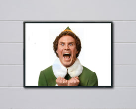Elf Buddy Poster, Christmas Gifts, Buddy The Elf, Funny Christmas Canvas Movie Print, The Elf Printable Christmas Decor, Digital Download 1633590693