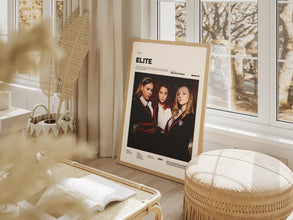 Elite Poster, Danna Paola and Ester Expósito Poster, Elite Series Print, Spanish Tv Show Poster, Movie Wall Decor Idea 4306171205