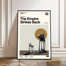 Empire Strikes Back Poster Mid-Century Modern Star Wars Print 4373889823