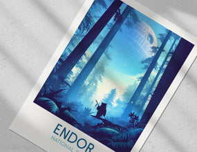 Endor National Park Poster Star Wars Travel Art Print 1792595335