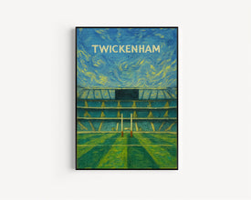 England Twickenham Stadium Illustration - Contemporary Art Print - FRAMED or UNFRAMED - Best Gift for Rugby Fans - Customised Option