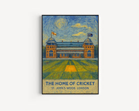 England & Middlesex Cricket, Lords Ground Contemporary Poster Print, Framed or Unframed