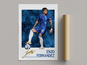 Enzo Fernandez Poster Chelsea Football Print, Soccer Poster 4403236655