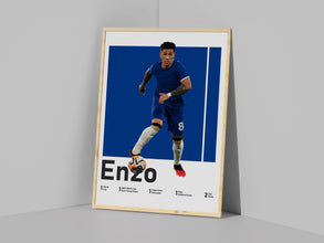 Enzo Fernandez Soccer Poster, Argentine Midfielder, Boys Room Decor Sport Poster 1653651279