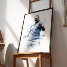 Erling Haaland - 20242025 - Home Kit - Poster - Print 1789931735