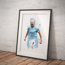 Erling Haaland Football Art Print Vibrant  Poster (PDF) 1397110722