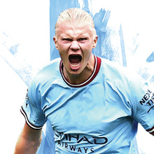 Erling Haaland Football Art Print Vibrant  Poster (PDF) 1397110722