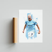 Erling Haaland Football Art Print Vibrant  Poster (PDF) 1397110722