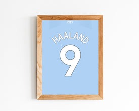 Erling Haaland Jersey Poster, Man Cave Decor Sport Poster 1509682878