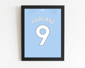 Erling Haaland Jersey Poster, Man Cave Decor Sport Poster 1509682878