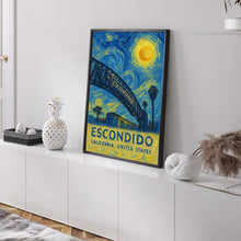 Escondido Poster Print, Escondido Travel Poster, Escondido Van Gogh Style Wall Art, Escondido, California, United States