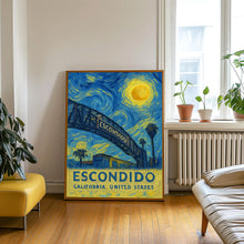 Escondido Poster Print, Escondido Travel Poster, Escondido Van Gogh Style Wall Art, Escondido, California, United States