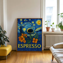 Espresso Coffee Print, Retro Vintage Kitchen Poster, Italian Coffee Art, Aesthetic Coffee Poster, Coffee Cup On Table, Cafe Art, 70s 80s 90s