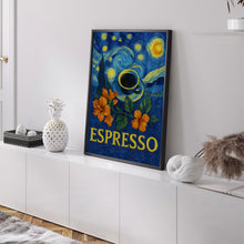 Espresso Coffee Print, Retro Vintage Kitchen Poster, Italian Coffee Art, Aesthetic Coffee Poster, Coffee Cup On Table, Cafe Art, 70s 80s 90s