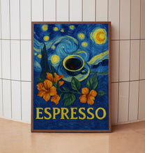 Espresso Coffee Print, Retro Vintage Kitchen Poster, Italian Coffee Art, Aesthetic Coffee Poster, Coffee Cup On Table, Cafe Art, 70s 80s 90s