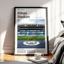 Etihad Stadium Football Poster Manchester City Football Art Print 4397962304