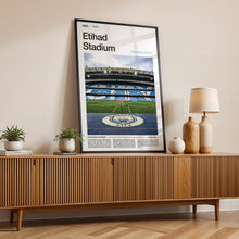 Etihad Stadium Football Poster Manchester City Football Art Print 4397962304