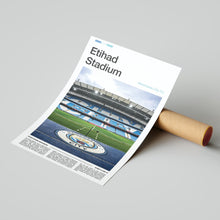 Etihad Stadium Football Poster Manchester City Football Art Print 4397962304
