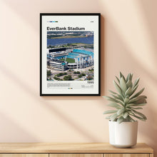 EverBank Stadium Poster, Jacksonville Jaguars Poster Print, NFL Stadium Poster, Football Fan Gift Print
