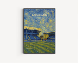 Everton Football Goodison Illustration - Contemporary Art Print - FRAMED or UNFRAMED - Perfect Gifts for Football Fans - Fast UK Delivery