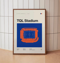 FC Cincinnati Poster, TQL Stadium Print, Mid Century Modern Soccer Poster, Football Bed-72CIKV