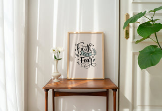 Faith over Fear Print, Christian wall art, Psalm scripture, Christian Poster, Bible Verse, Digital Download, Dorm Decor, Gift for Christians 1725869094