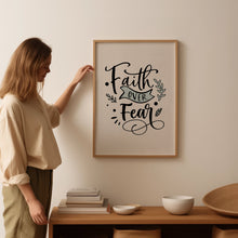 Faith over Fear Print, Christian wall art, Psalm scripture, Christian Poster, Bible Verse, Digital Download, Dorm Decor, Gift for Christians 1725869094