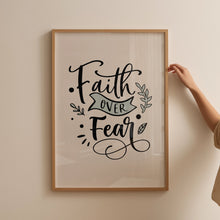 Faith over Fear Print, Christian wall art, Psalm scripture, Christian Poster, Bible Verse, Digital Download, Dorm Decor, Gift for Christians 1725869094