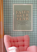 Faith over Fear Print, Psalms Bible Verse Poster, Large Christian Wall Art, Digital Download, Prayer Room Decor, Sage Green Printable 1488023417