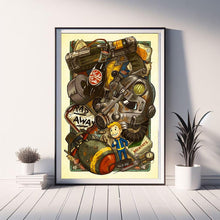 Fallout New Vegas, Game Poster, Retro Vintage Illustration, Gift Game Poster, Nostalgic Artwork, Unframed Canvas Print 1863050948
