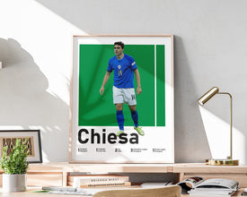 Federico Chiesa Poster, Italian Football Print Sport Poster 1567875182