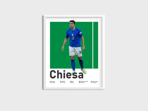 Federico Chiesa Poster, Italian Football Print Sport Poster 1567875182