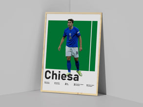 Federico Chiesa Poster, Italian Football Print Sport Poster 1567875182
