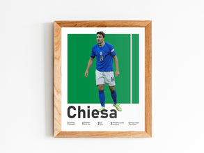 Federico Chiesa Poster, Italian Football Print Sport Poster 1567875182