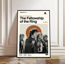 Fellowship of the Ring Poster Mid-Century Modern Minimalist Art Print 4377492865