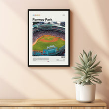 Fenway Park Poster Mid-Century Modern Boston Red Sox Stadium Art Print