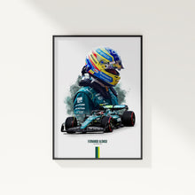 Fernando Alonso 2024 Aston Martin Poster F1 Wall Art 1782908714