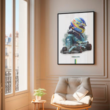 Fernando Alonso 2024 Aston Martin Poster F1 Wall Art 1782908714