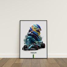 Fernando Alonso 2024 Aston Martin Poster F1 Wall Art 1782908714