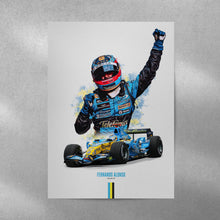 Fernando Alonso Renault Poster F1 Wall Art 1756384117