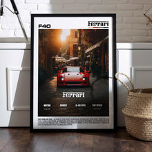 Ferrari F40 Supercar Poster 80s Dream Car Wall Art 4373673875