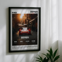 Ferrari F40 Supercar Poster 80s Dream Car Wall Art 4373673875