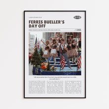 Ferris Bueller's Day Off, John Hughes, Retro Movie Poster, Custom Movie Poster 4421171842