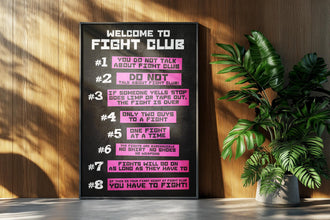 Fight Club Movie Poster Rules Retro Ad Home Decor Wall Art Print Gift 1173081213